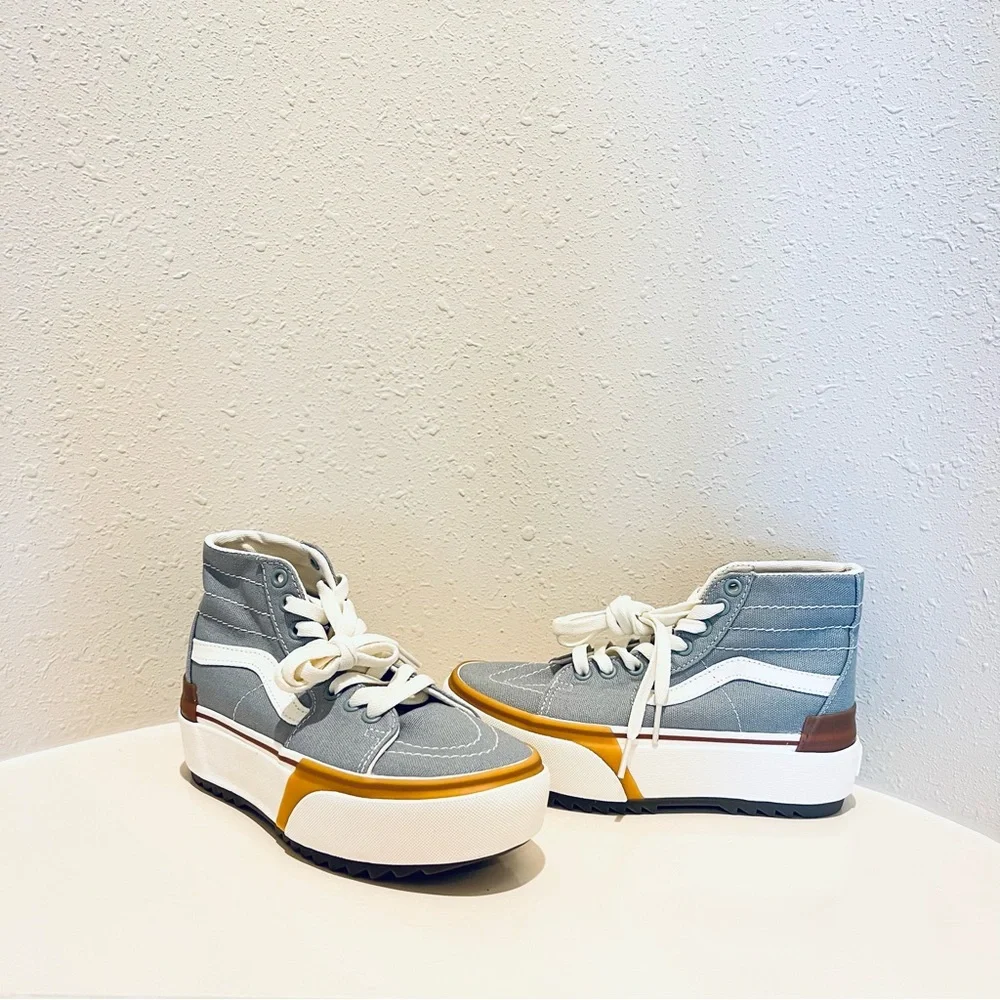 Vans SK-8 Hi Top Tapered Stacked Platform Blue Unisex Sneakers/Sz:W:5/M:3.5/NWT - Picture 11 of 16